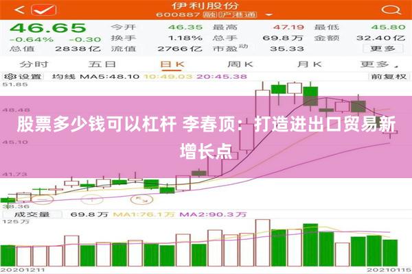 股票多少钱可以杠杆 李春顶：打造进出口贸易新增长点