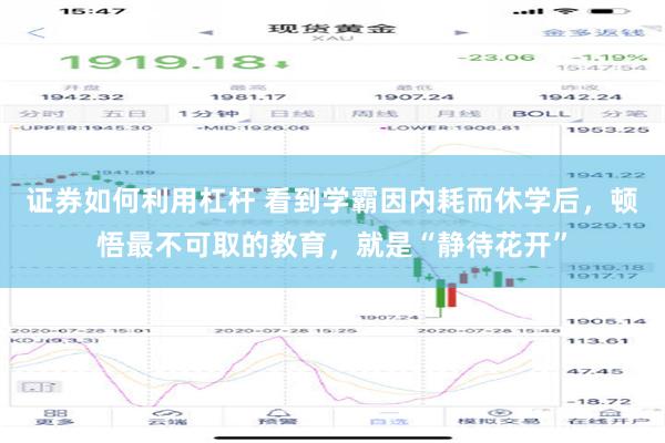 证券如何利用杠杆 看到学霸因内耗而休学后，顿悟最不可取的教育，就是“静待花开”