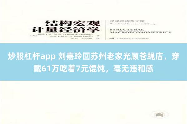 炒股杠杆app 刘嘉玲回苏州老家光顾苍蝇店，穿戴61万吃着7元馄饨，毫无违和感