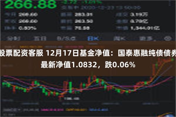 股票配资客服 12月17日基金净值：国泰惠融纯债债券最新净值1.0832，跌0.06%